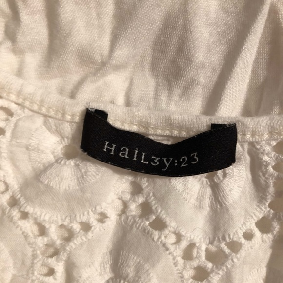 Hail3y:23 eyelet lace Cotton tank top S - Picture 5 of 6